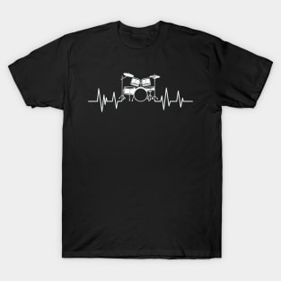 drums heartbeat Drummer lover drummers T-Shirt